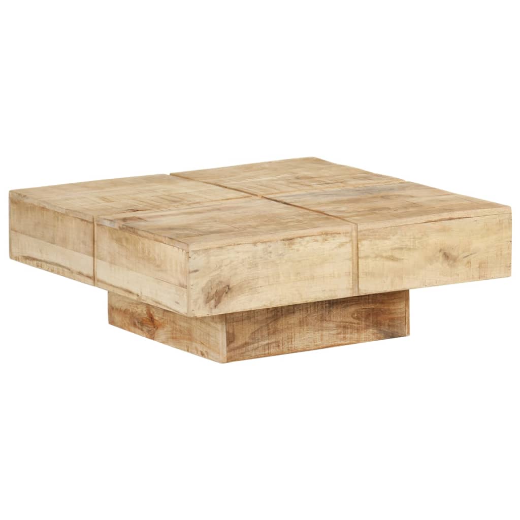 Table basse 80x80x28 cm Bois de manguier massif - XIOS