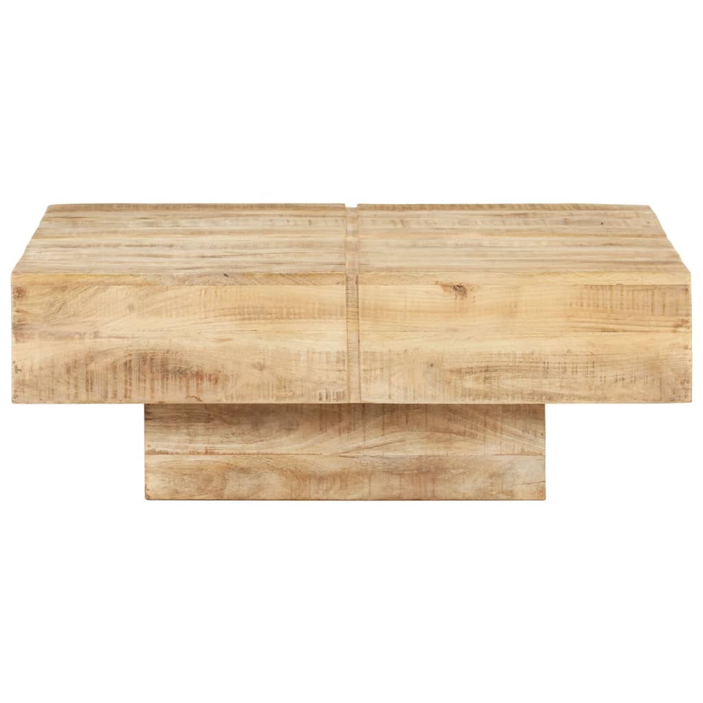 Table basse 80x80x28 cm Bois de manguier massif - XIOS