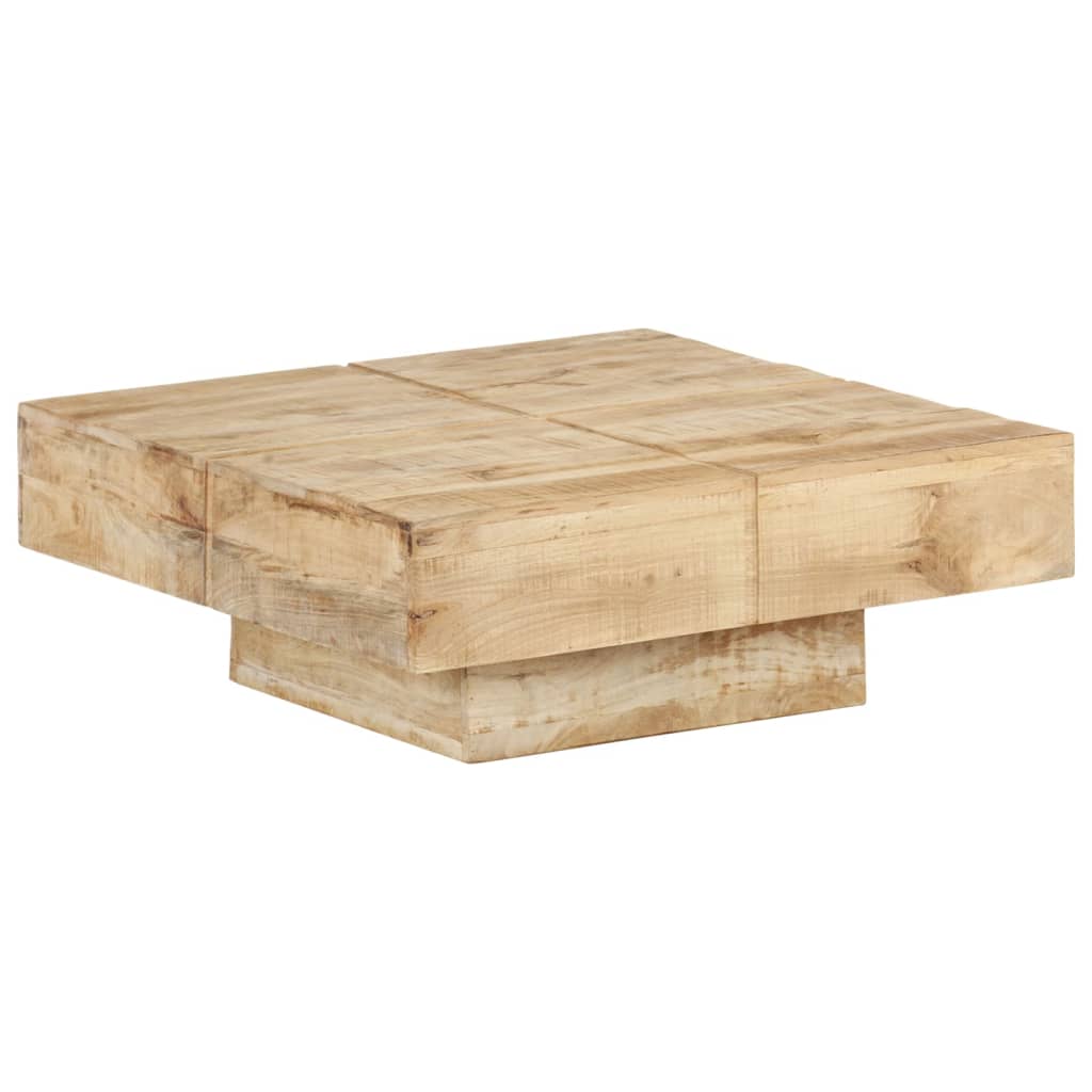 Table basse 80x80x28 cm Bois de manguier massif - XIOS