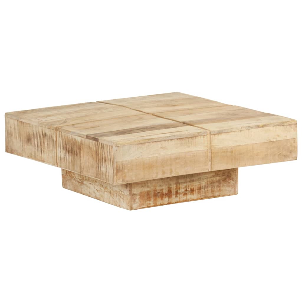 Table basse 80x80x28 cm Bois de manguier massif - XIOS