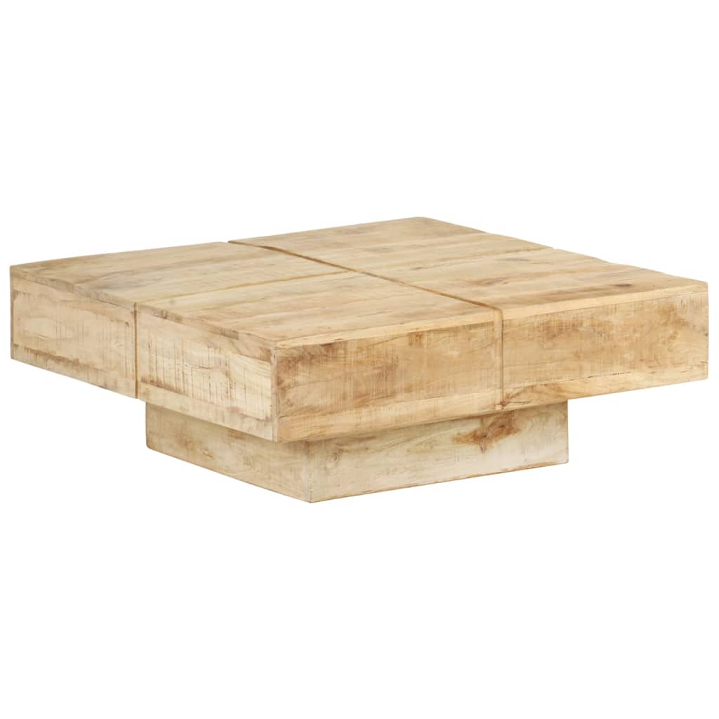 Table basse 80x80x28 cm Bois de manguier massif - XIOS