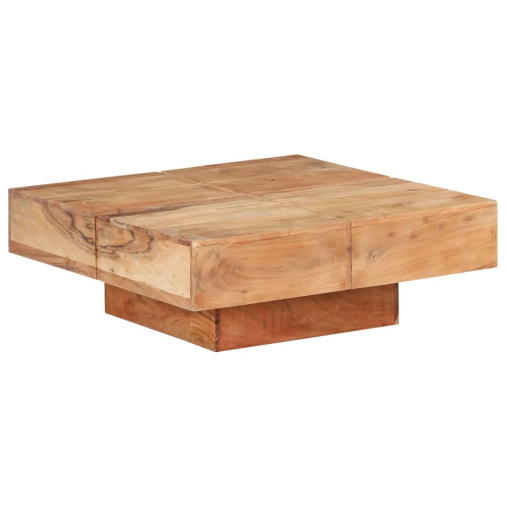 Table basse 80x80x28 cm Bois d'acacia massif - XIOS
