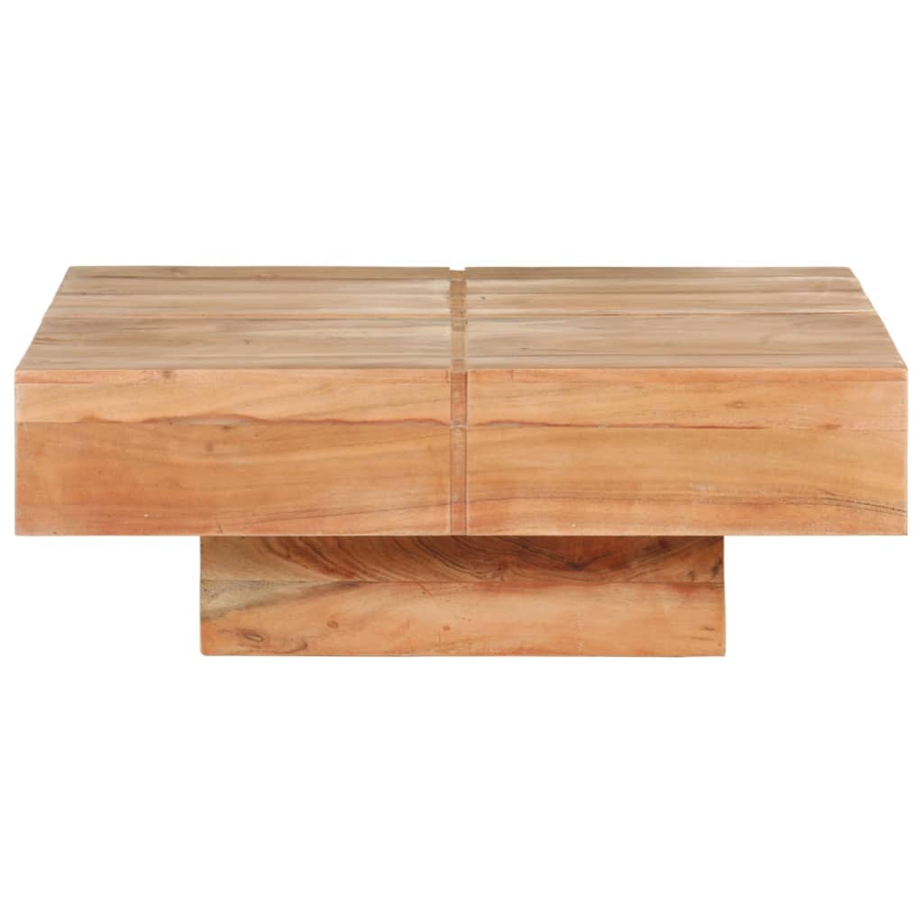 Table basse 80x80x28 cm Bois d'acacia massif - XIOS