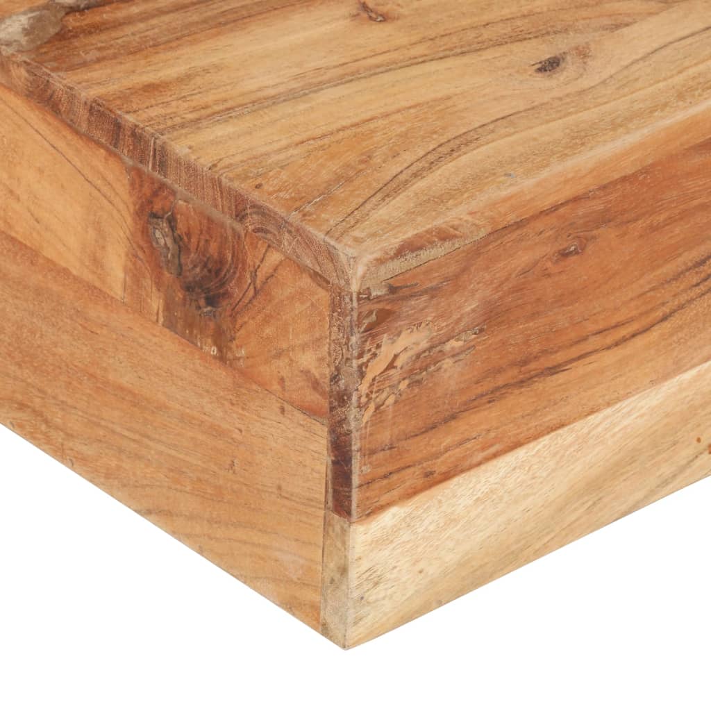 Table basse 80x80x28 cm Bois d'acacia massif - XIOS