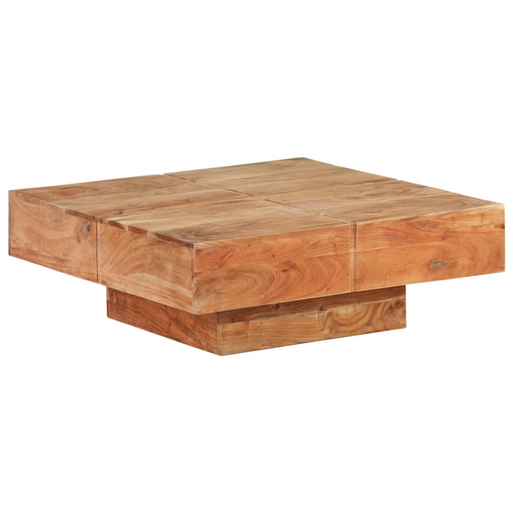 Table basse 80x80x28 cm Bois d'acacia massif - XIOS