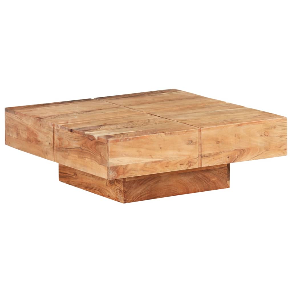 Table basse 80x80x28 cm Bois d'acacia massif - XIOS