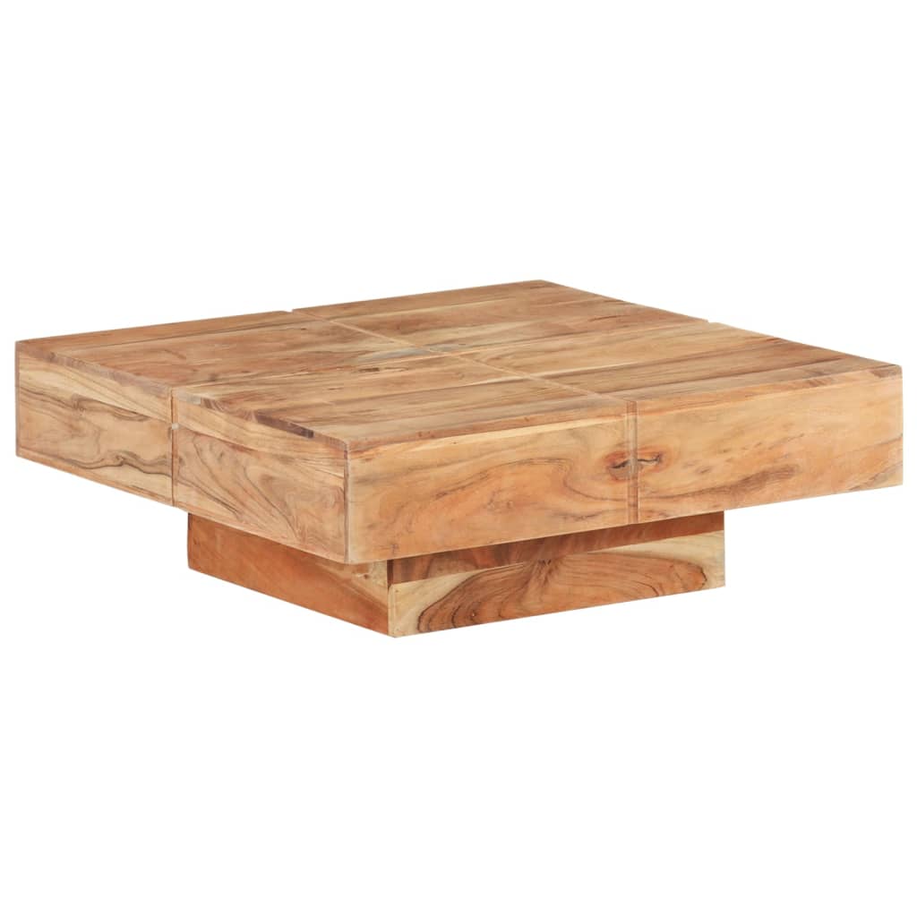 Table basse 80x80x28 cm Bois d'acacia massif - XIOS