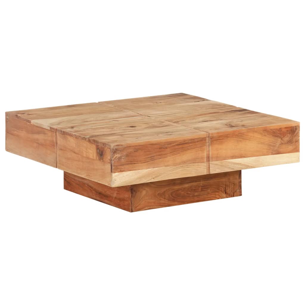 Table basse 80x80x28 cm Bois d'acacia massif - XIOS