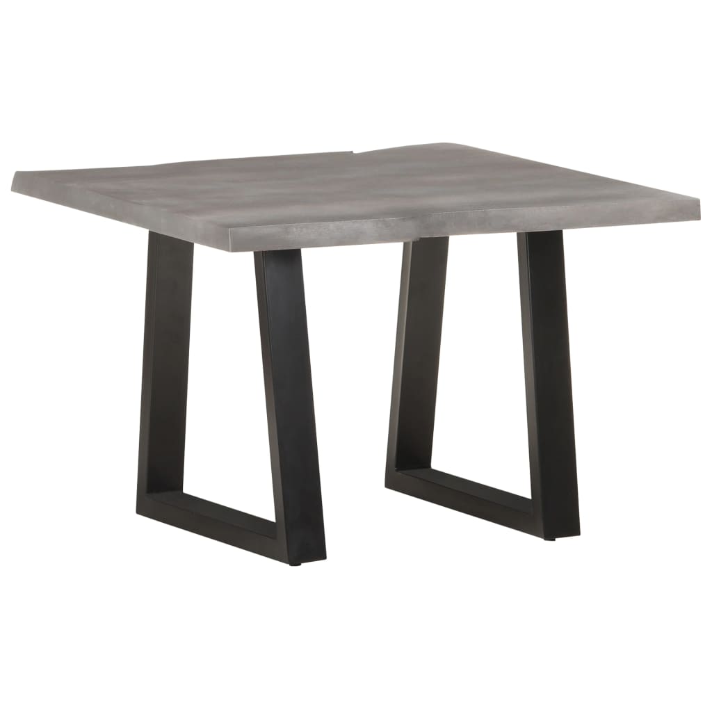 Table basse avec bord naturel 60x60x40 cm Bois d'acacia massif - XIOS