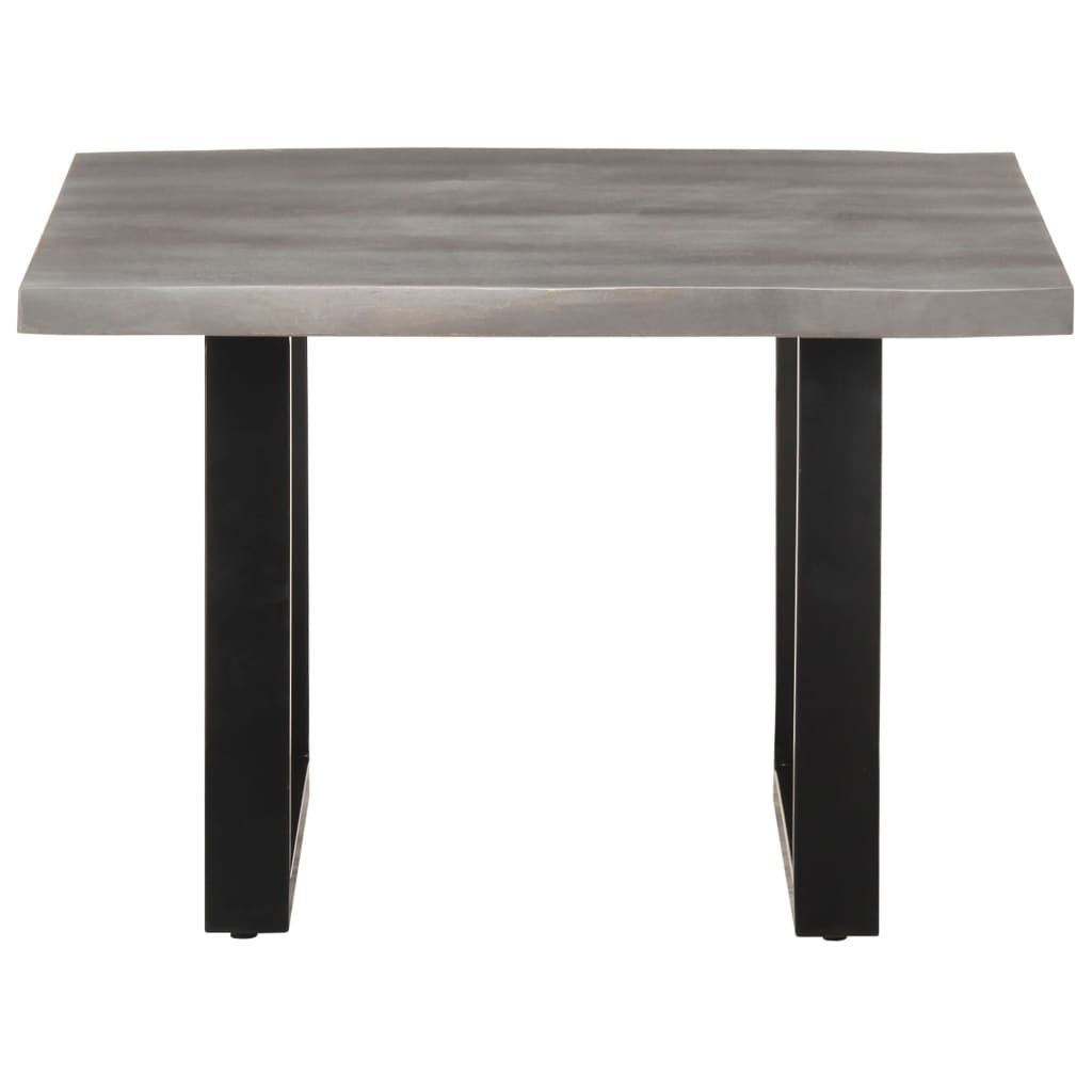 Table basse avec bord naturel 60x60x40 cm Bois d'acacia massif - XIOS