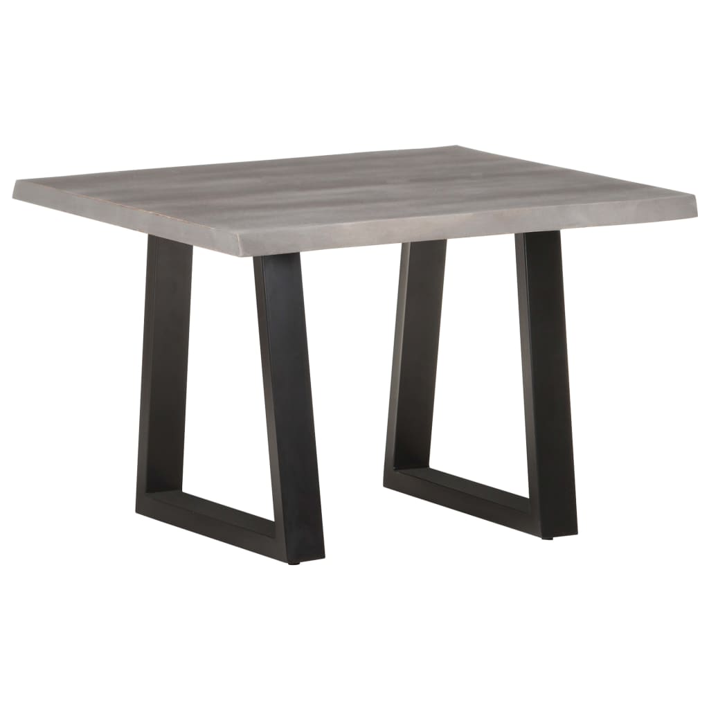 Table basse avec bord naturel 60x60x40 cm Bois d'acacia massif - XIOS