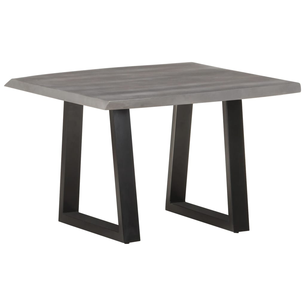 Table basse avec bord naturel 60x60x40 cm Bois d'acacia massif - XIOS