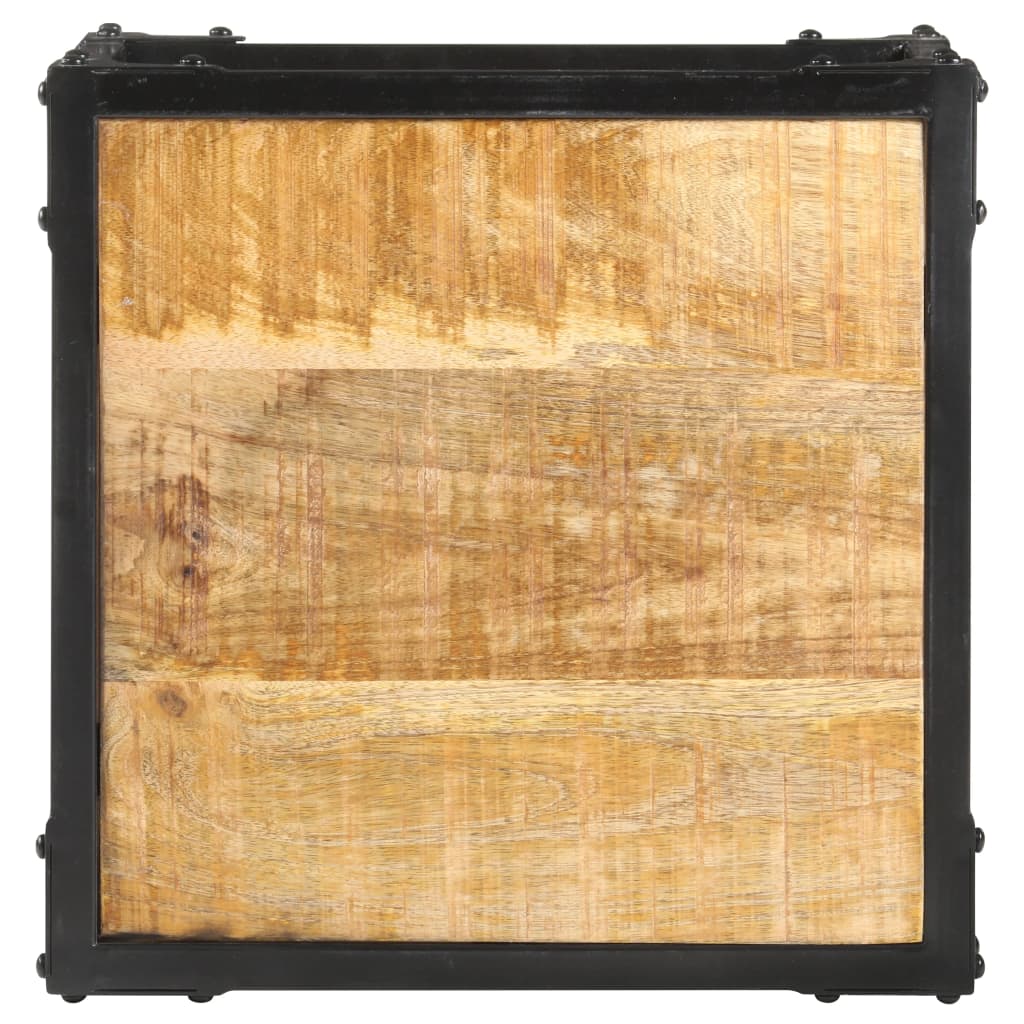 Table basse 40x40x36 cm Bois massif de manguier brut - XIOS