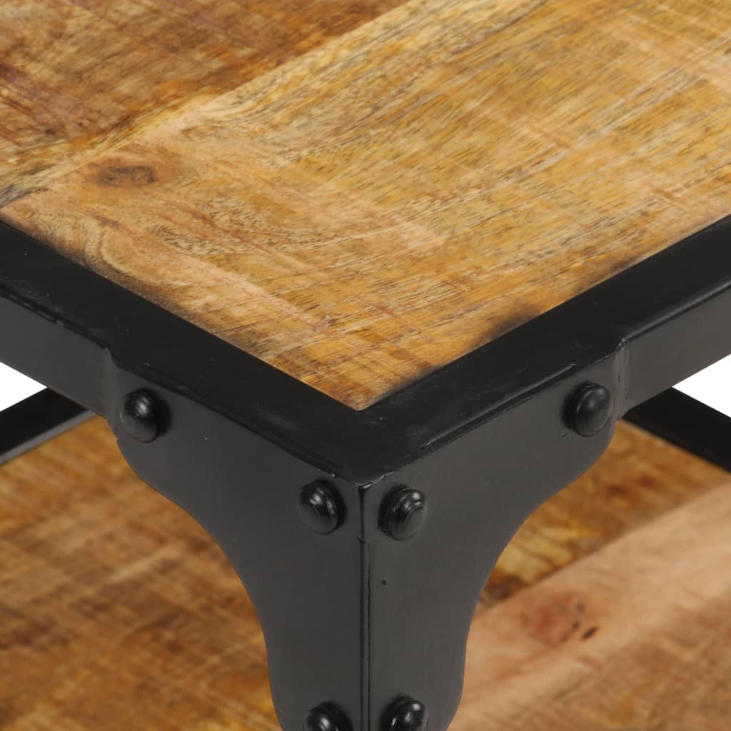 Table basse 40x40x36 cm Bois massif de manguier brut - XIOS