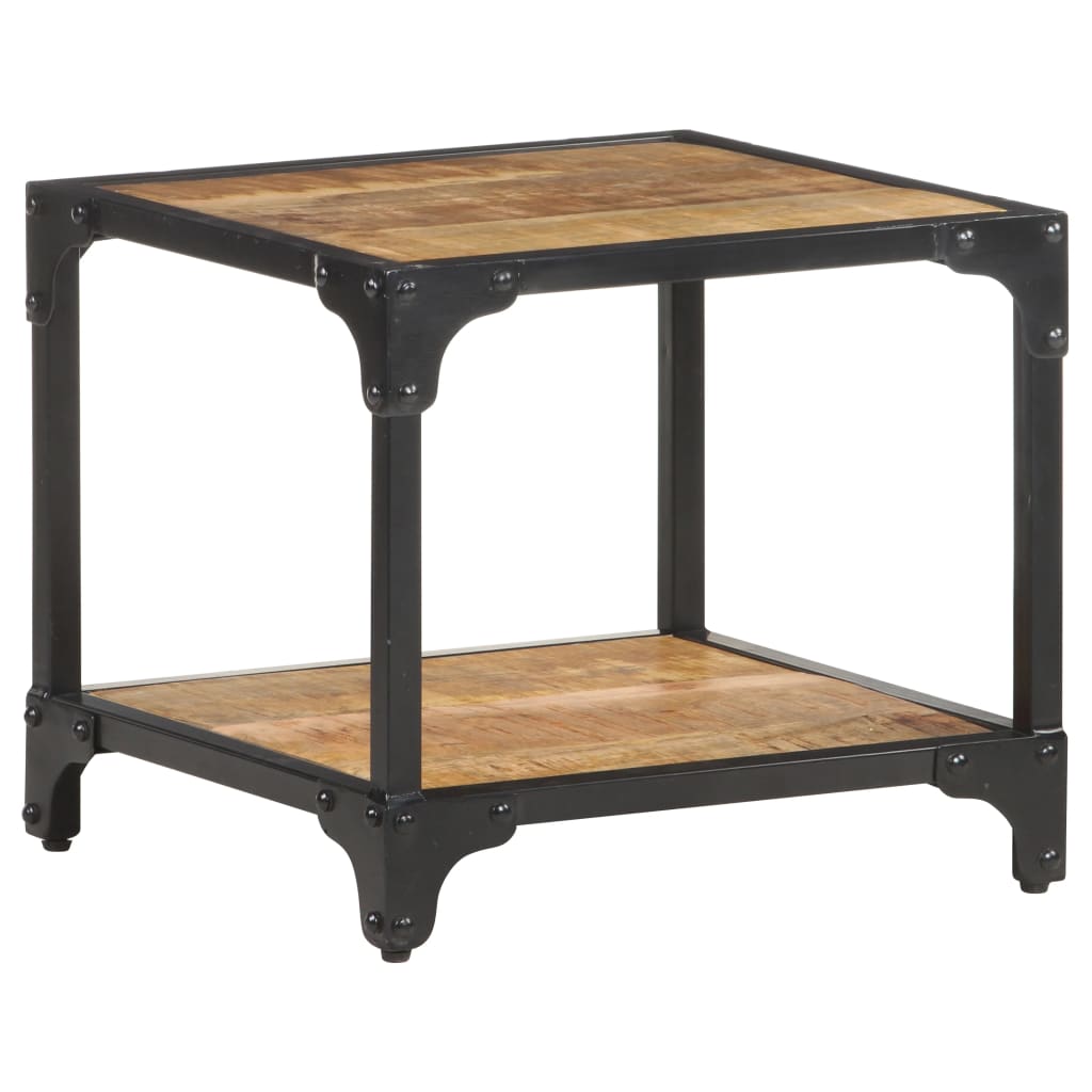 Table basse 40x40x36 cm Bois massif de manguier brut - XIOS