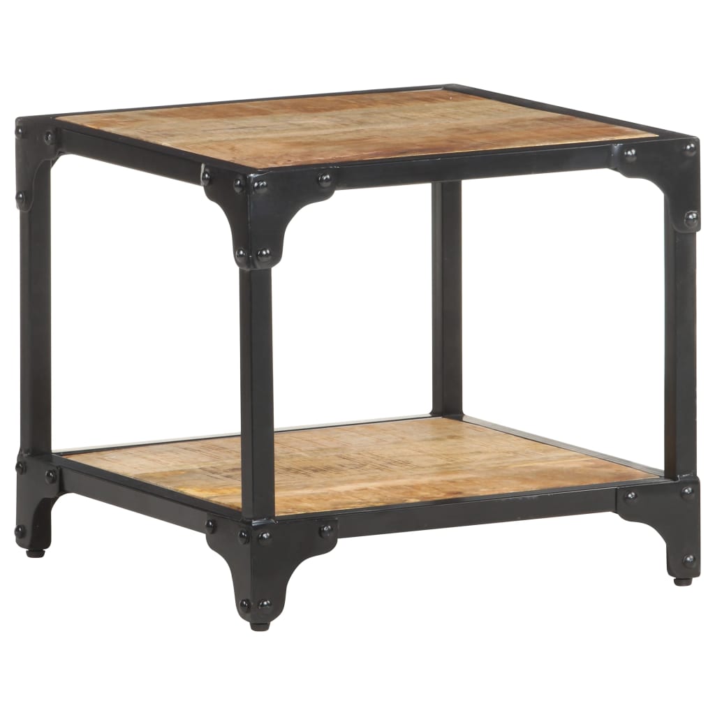 Table basse 40x40x36 cm Bois massif de manguier brut - XIOS