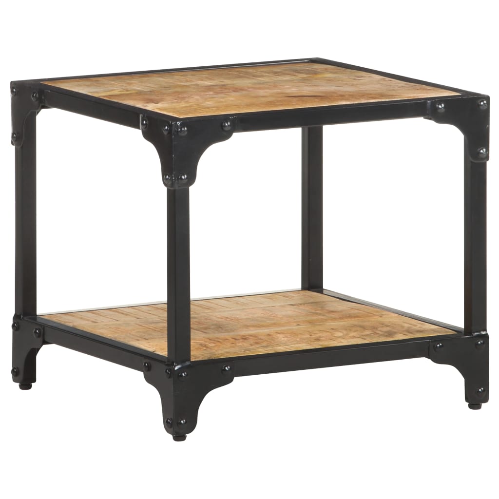 Table basse 40x40x36 cm Bois massif de manguier brut - XIOS