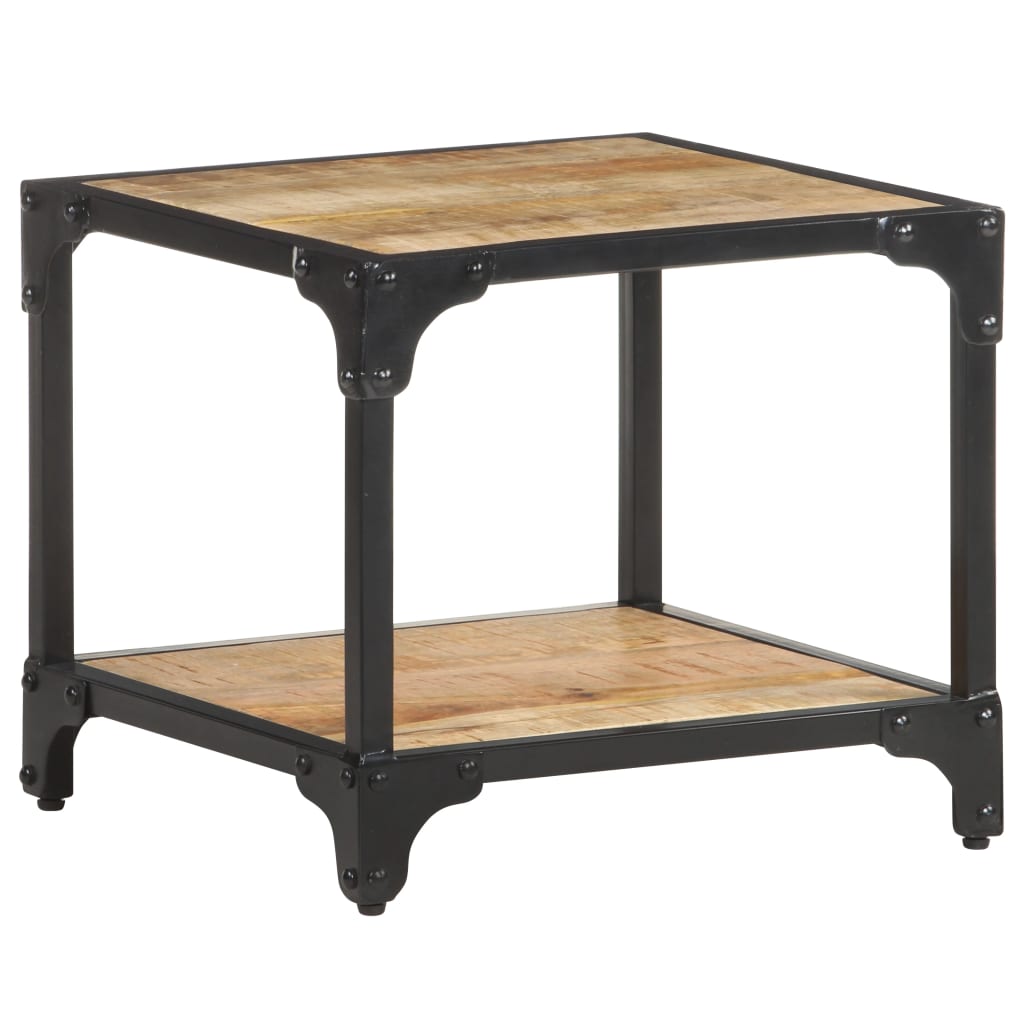 Table basse 40x40x36 cm Bois massif de manguier brut - XIOS