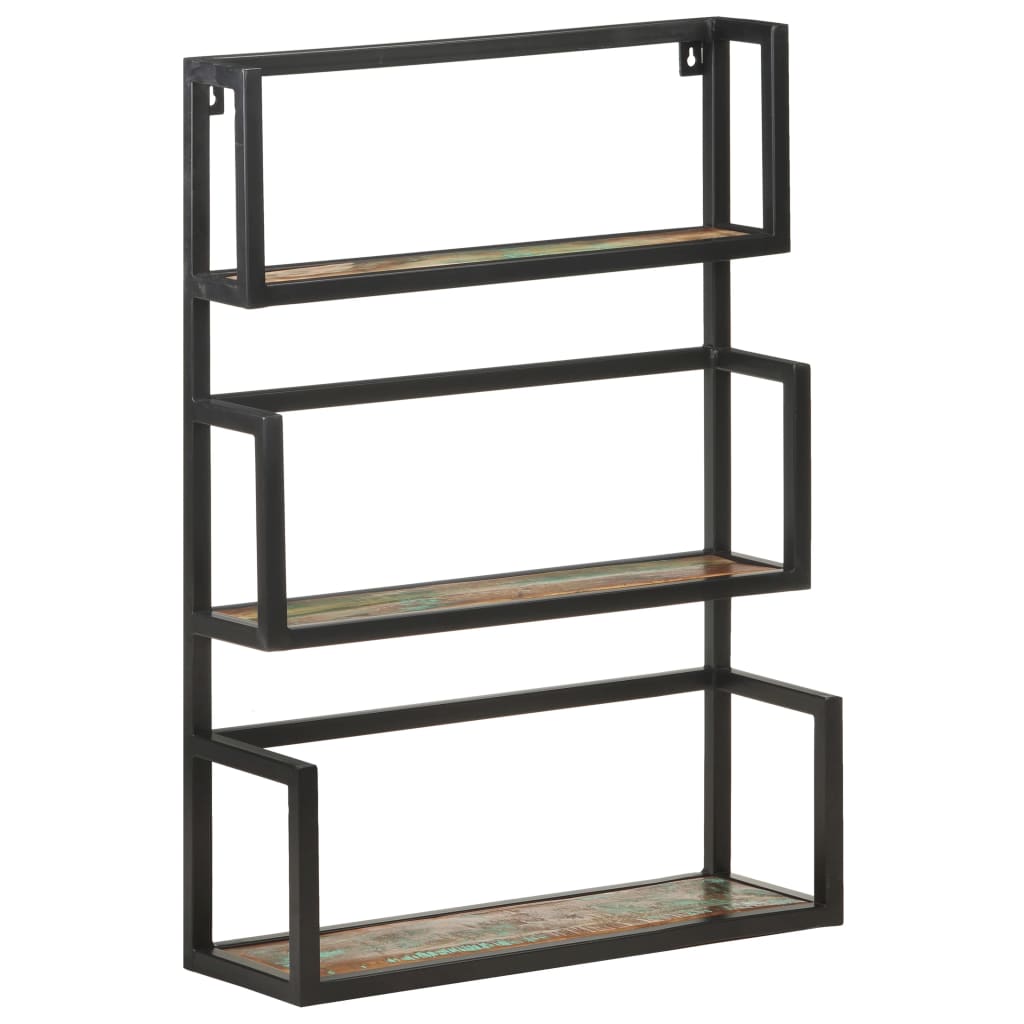 Étagère murale 60x20x85 cm Bois de récupération massif - XIOS