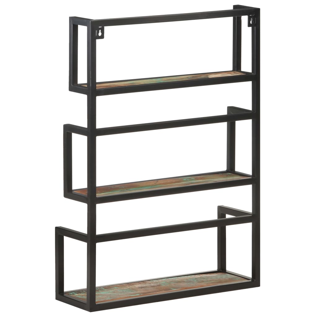 Étagère murale 60x20x85 cm Bois de récupération massif - XIOS