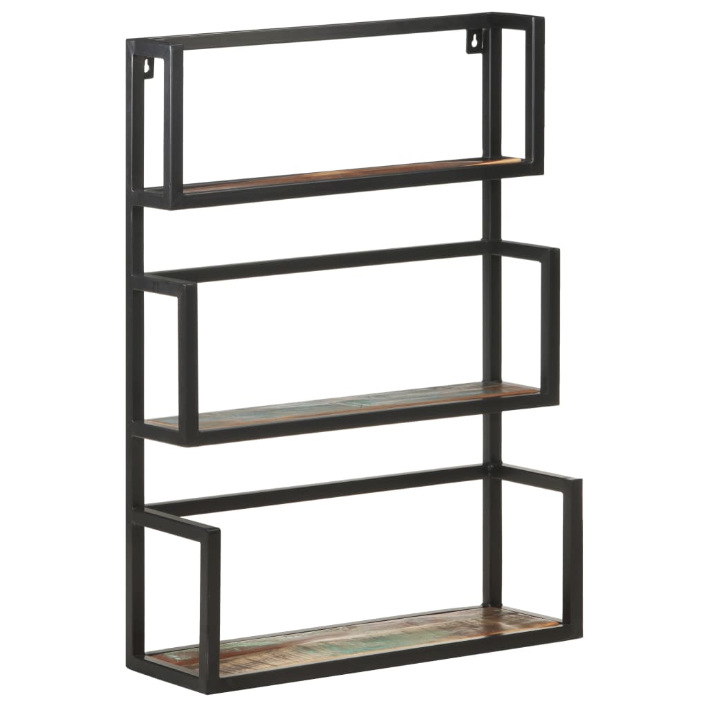 Étagère murale 60x20x85 cm Bois de récupération massif - XIOS