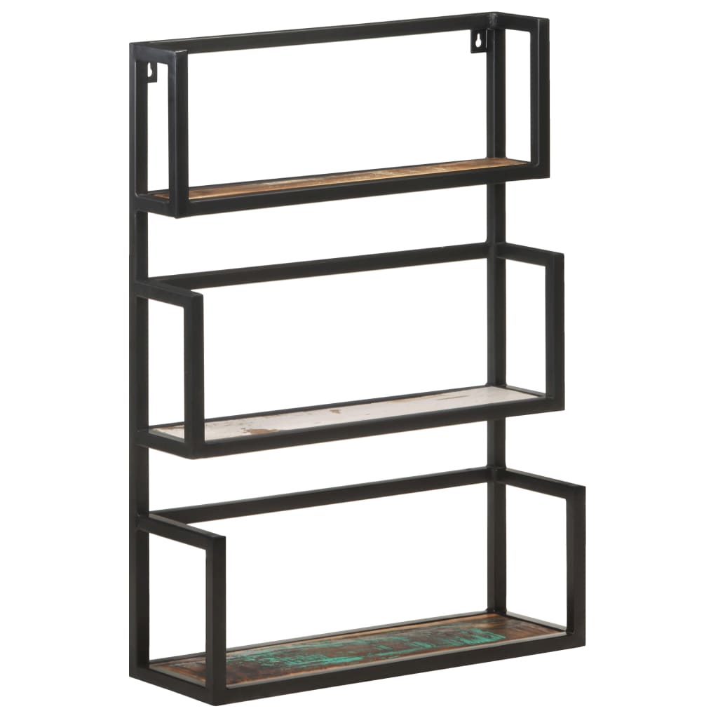 Étagère murale 60x20x85 cm Bois de récupération massif - XIOS