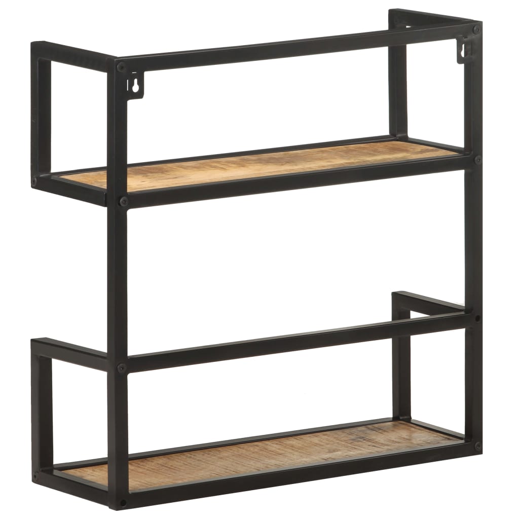 Étagère murale 60x20x60 cm Bois de manguier brut