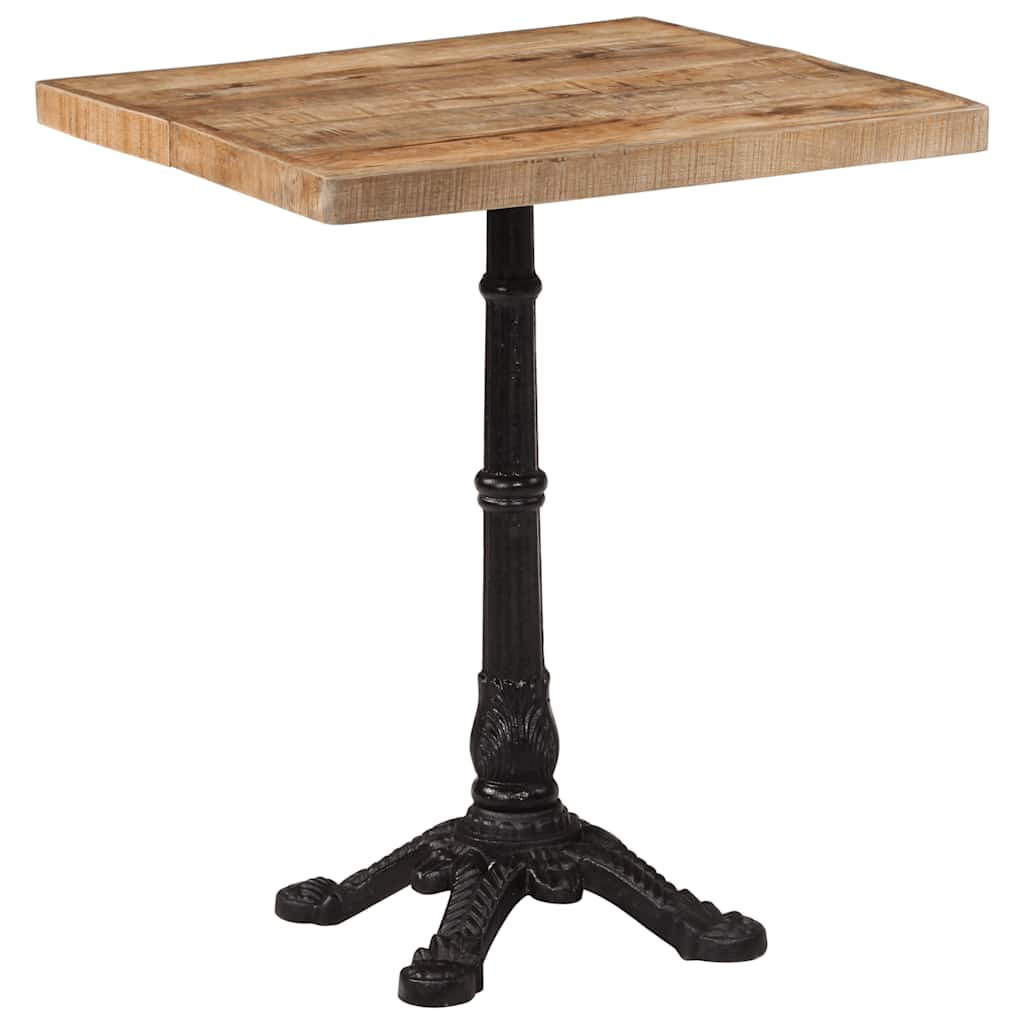 Table de bistro 60x60x77 cm Bois de manguier brut - XIOS