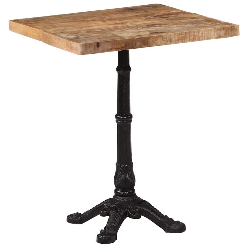 Table de bistro 60x60x77 cm Bois de manguier brut