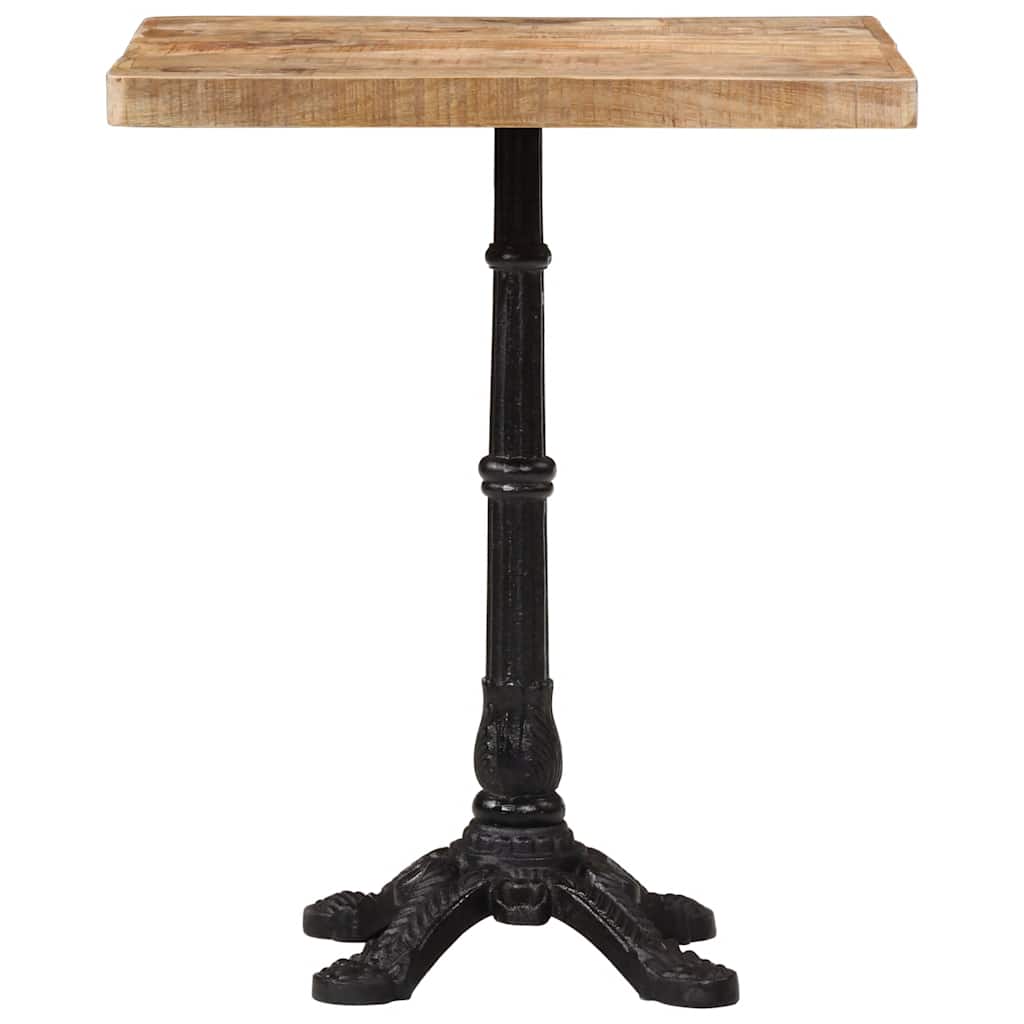 Table de bistro 60x60x77 cm Bois de manguier brut - XIOS