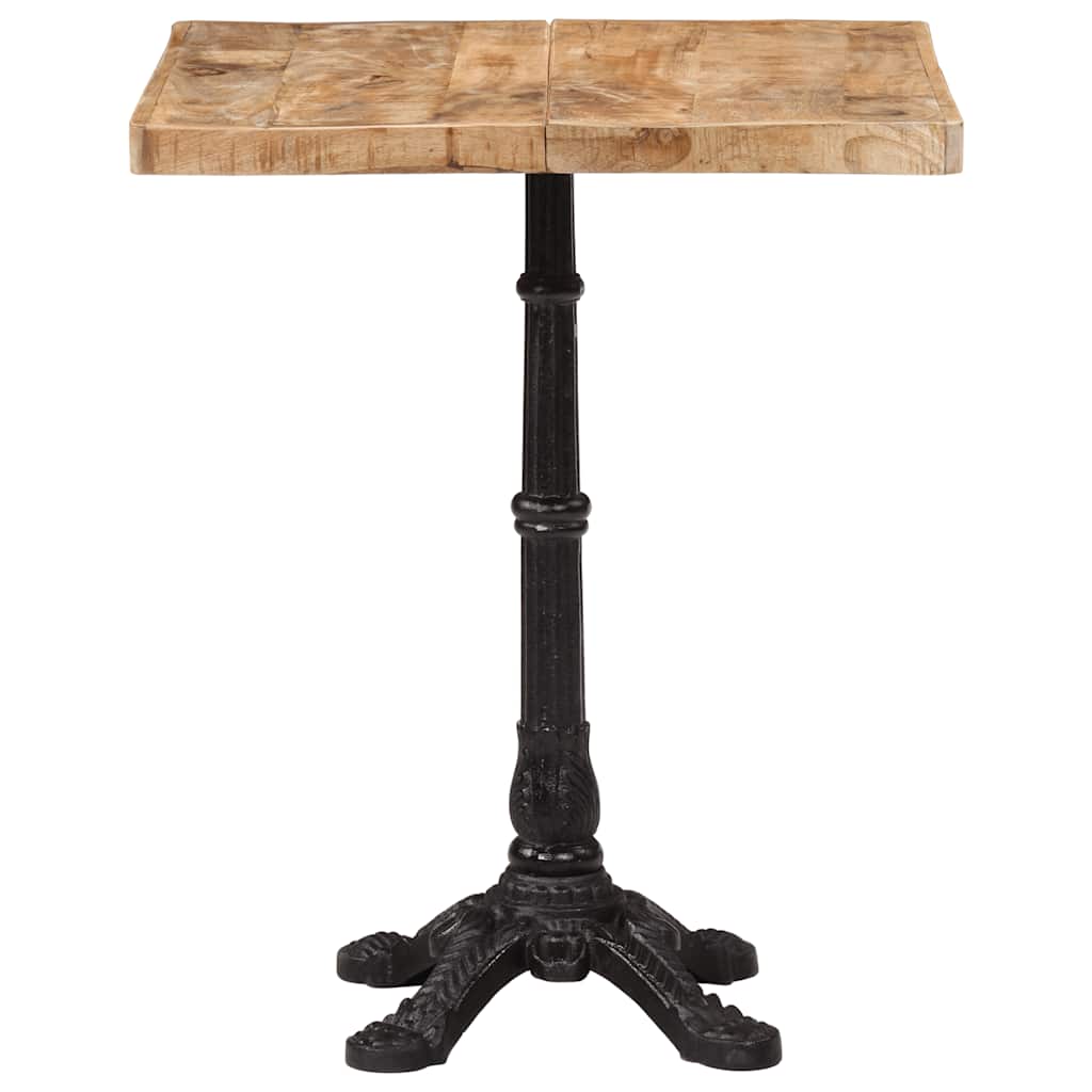 Table de bistro 60x60x77 cm Bois de manguier brut - XIOS