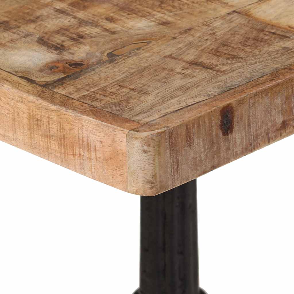 Table de bistro 60x60x77 cm Bois de manguier brut - XIOS