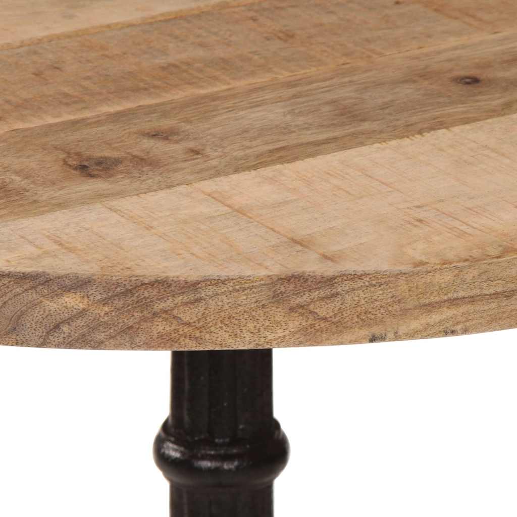 Table de bistro Ø60x76 cm Bois de manguier brut