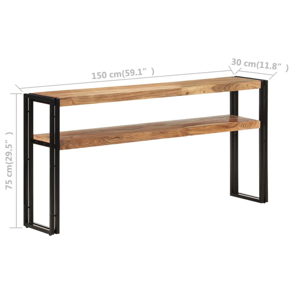 Table console 150x30x75 cm Bois d'acacia solide - XIOS
