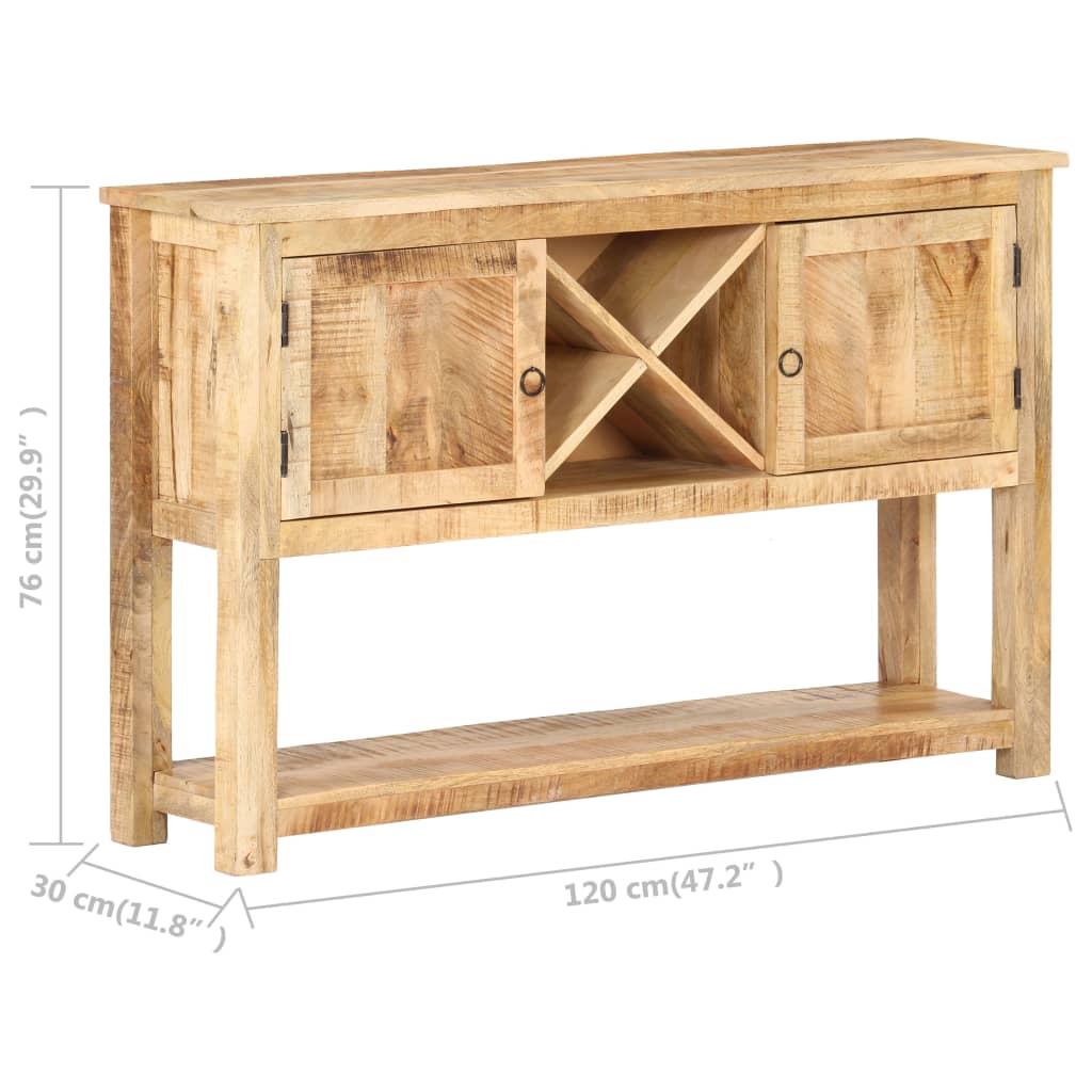 Buffet 120x30x76 cm Bois de manguier brut - XIOS
