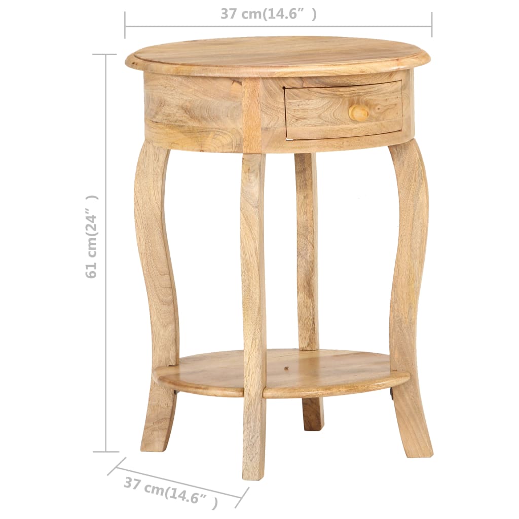 Table d'appoint 37x37x61 cm Bois de manguier massif - XIOS