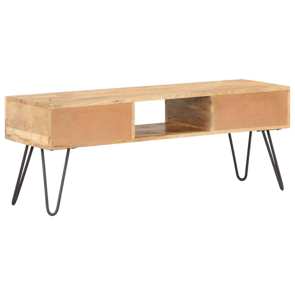 Meuble TV 120x35x45 cm Bois solide de manguier - XIOS