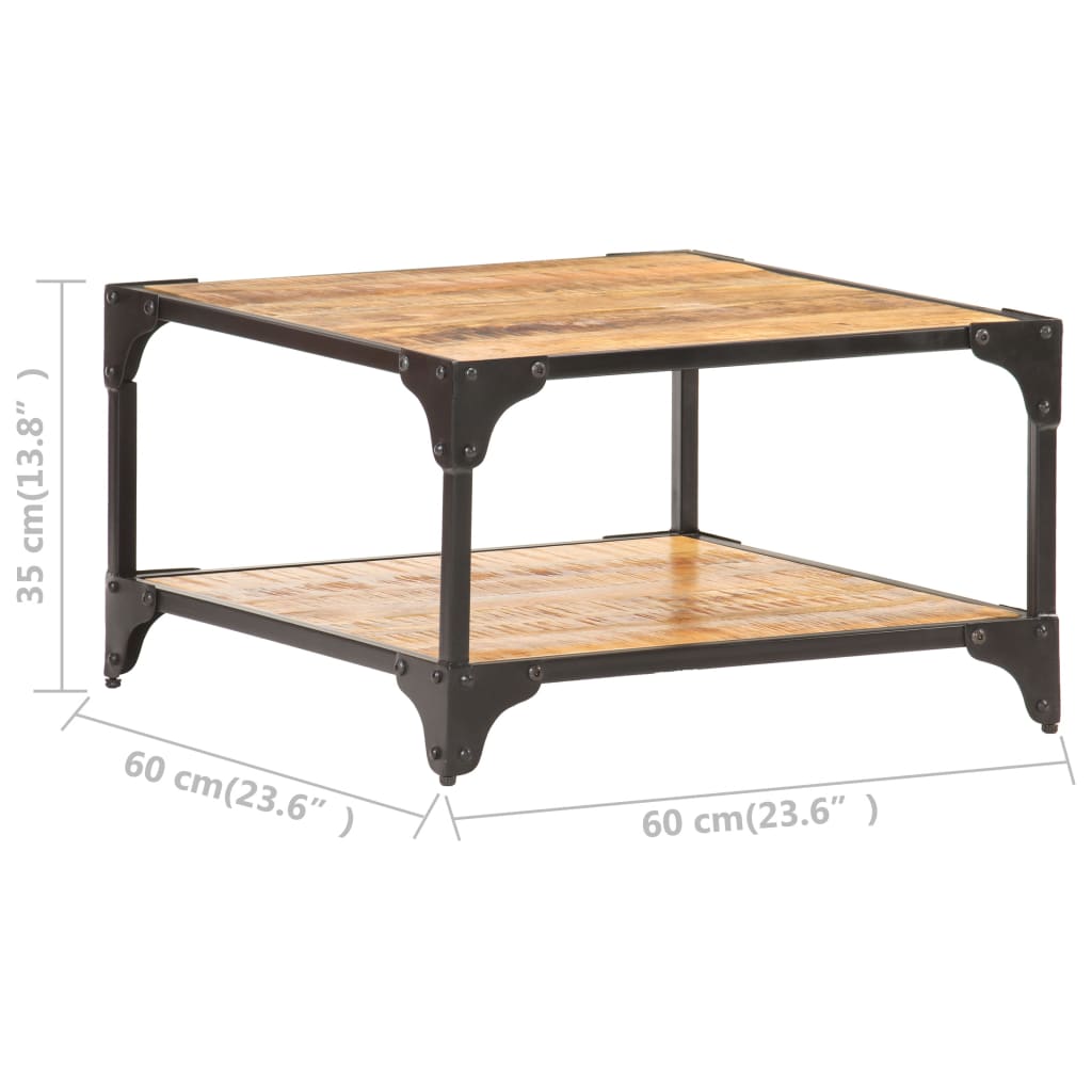 Table basse 60x60x35 cm Bois de manguier massif - XIOS