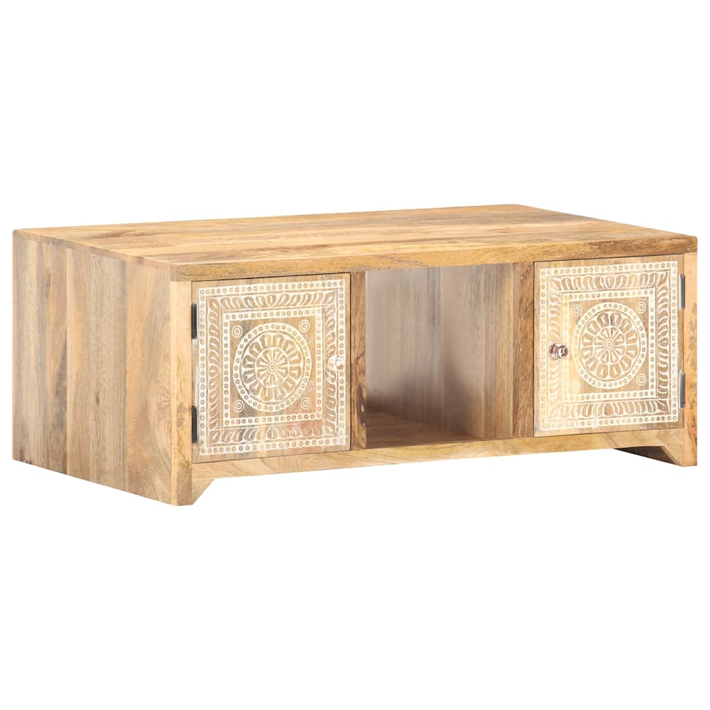 Table basse 90x50x35 cm Bois solide de manguier - XIOS