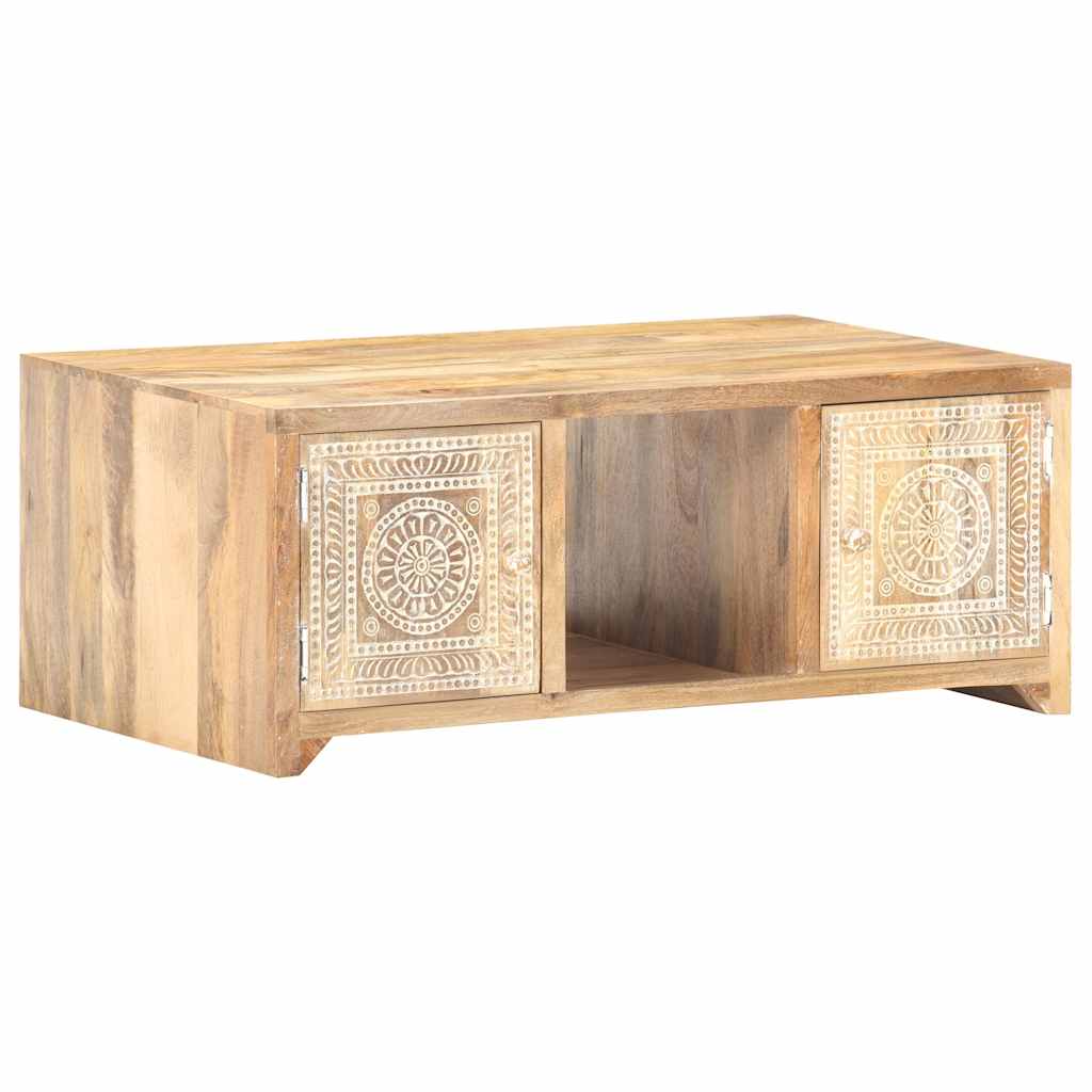 Table basse 90x50x35 cm Bois solide de manguier - XIOS