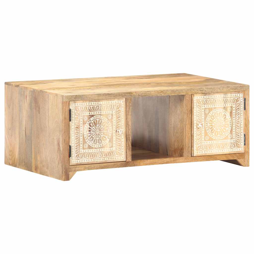 Table basse 90x50x35 cm Bois solide de manguier - XIOS