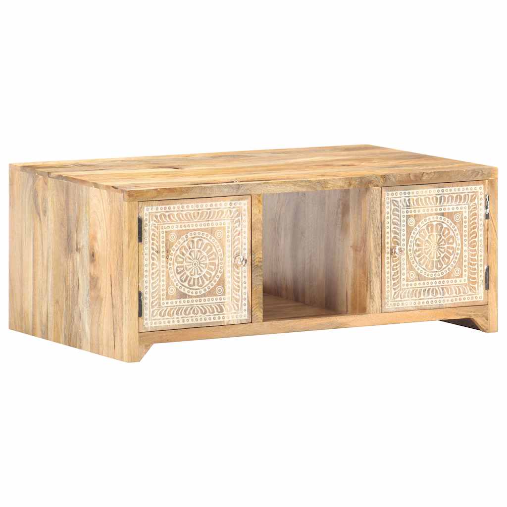 Table basse 90x50x35 cm Bois solide de manguier - XIOS