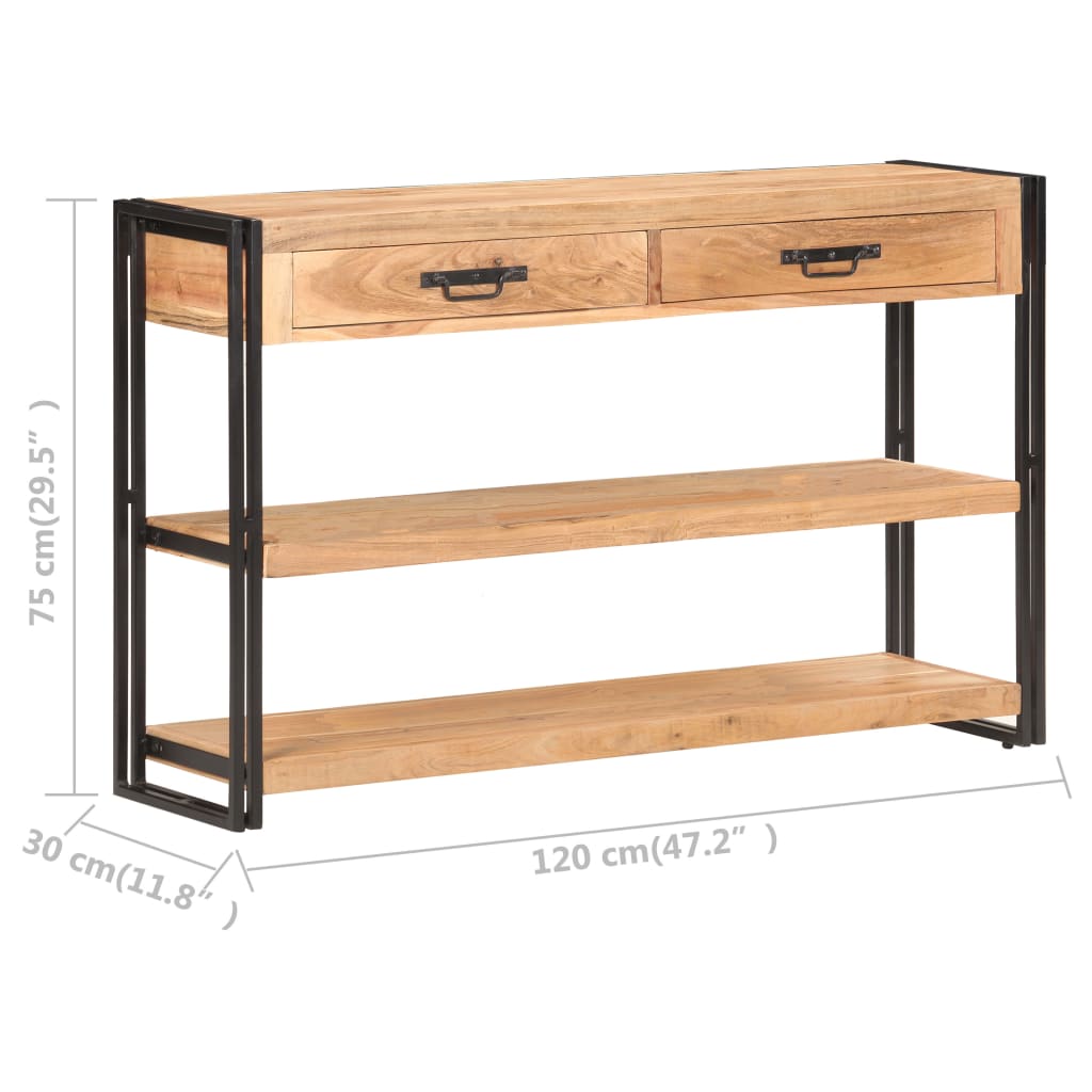 Buffet 120x30x75 cm Bois d'acacia solide - XIOS