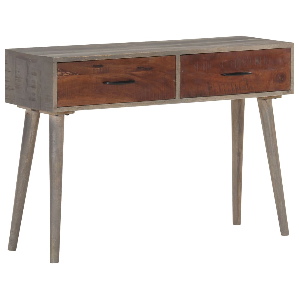 Table console Gris 110x35x75 cm Bois de manguier massif brut - XIOS