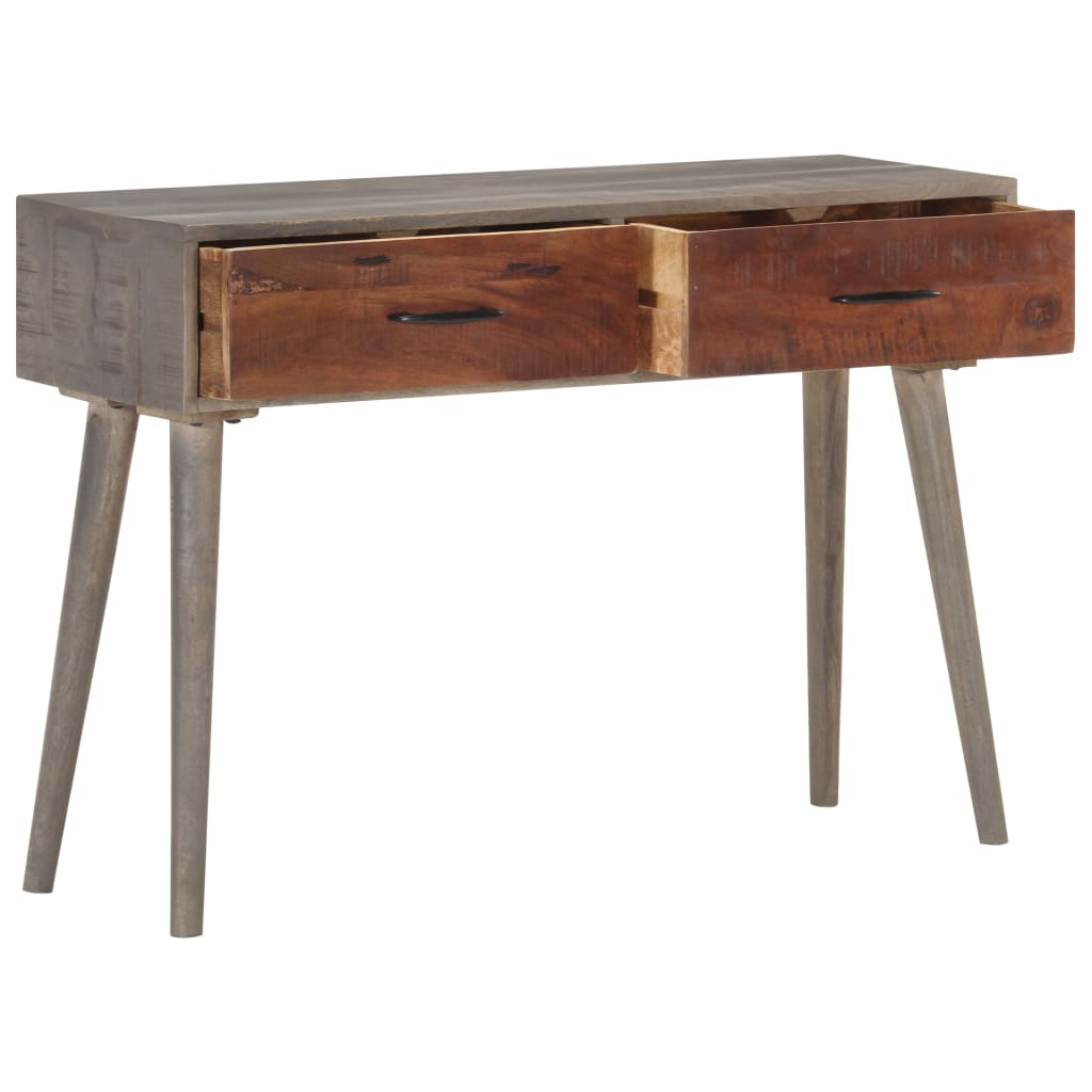 Table console Gris 110x35x75 cm Bois de manguier massif brut - XIOS
