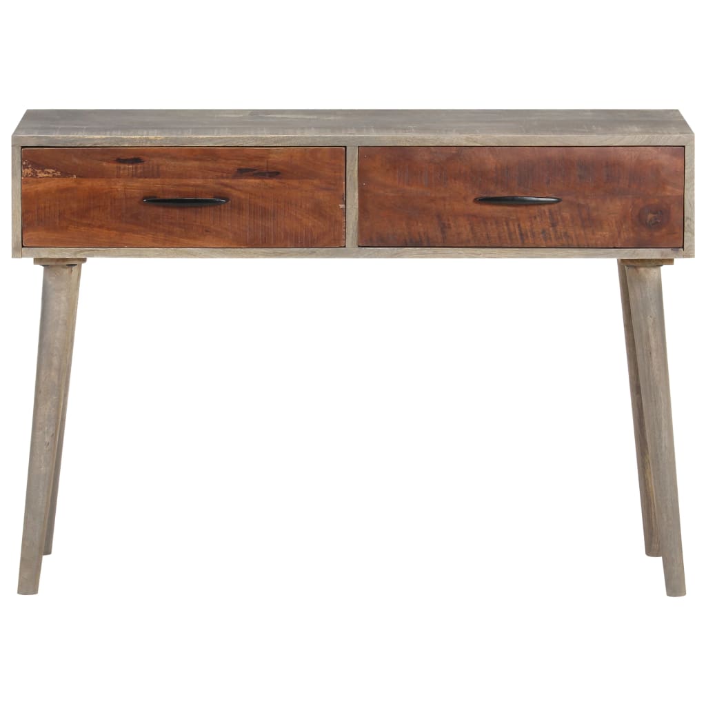 Table console Gris 110x35x75 cm Bois de manguier massif brut - XIOS