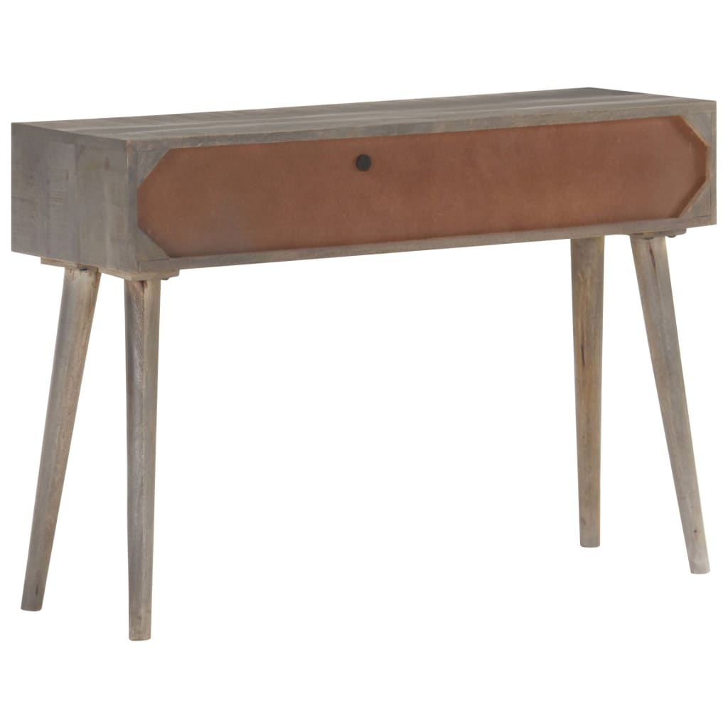 Table console Gris 110x35x75 cm Bois de manguier massif brut - XIOS