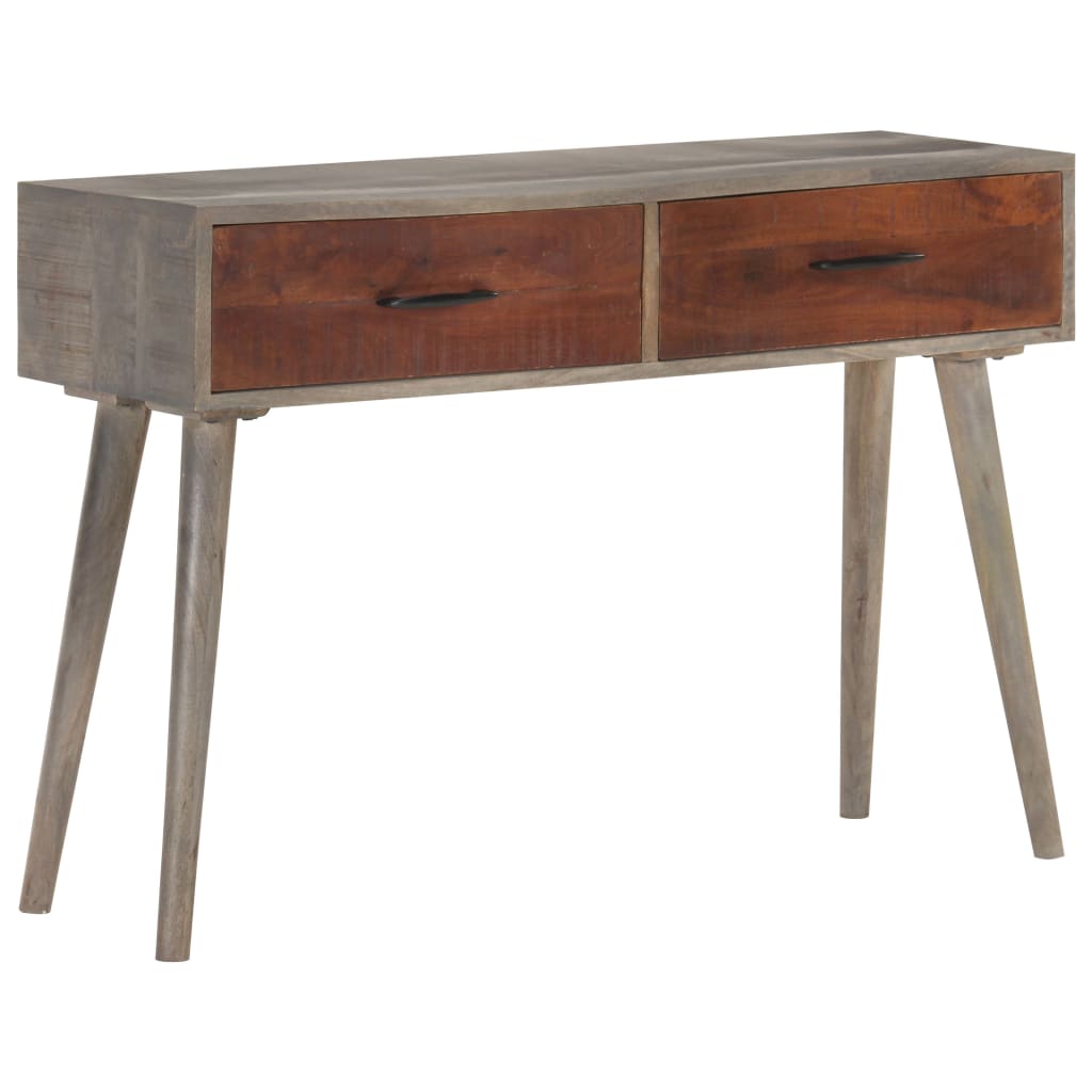 Table console Gris 110x35x75 cm Bois de manguier massif brut - XIOS