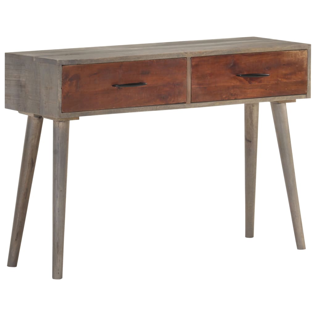 Table console Gris 110x35x75 cm Bois de manguier massif brut - XIOS