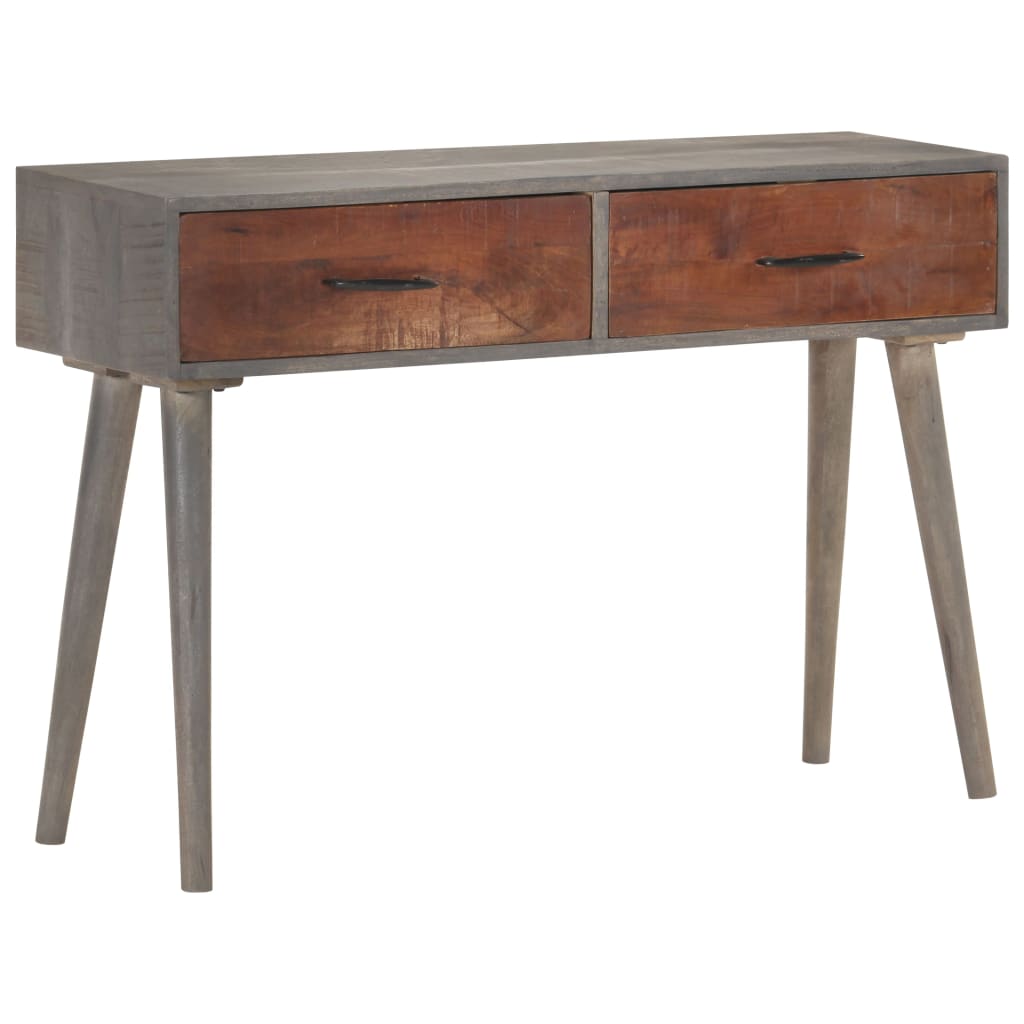 Table console Gris 110x35x75 cm Bois de manguier massif brut - XIOS